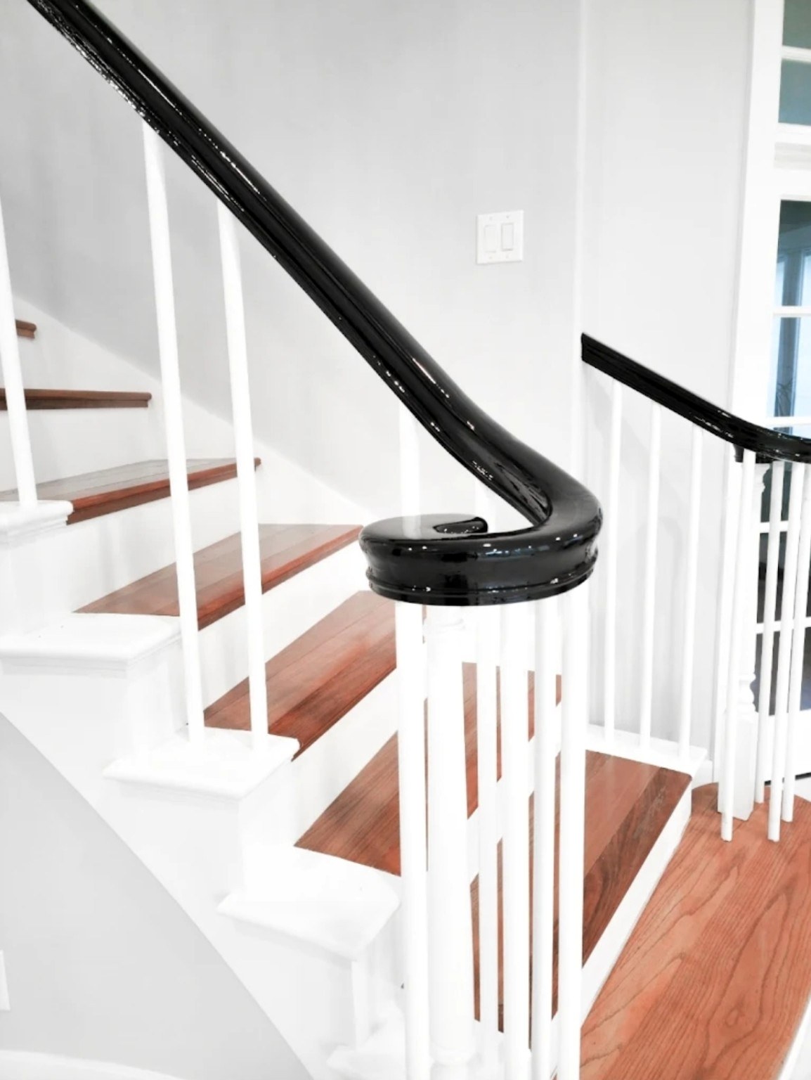 Staircase railing after Fine Paints of Europe finish